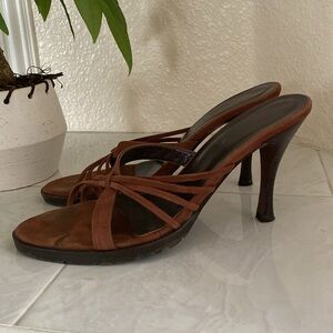 Bebe Bliss BRNSDE 5419 suede leather heel